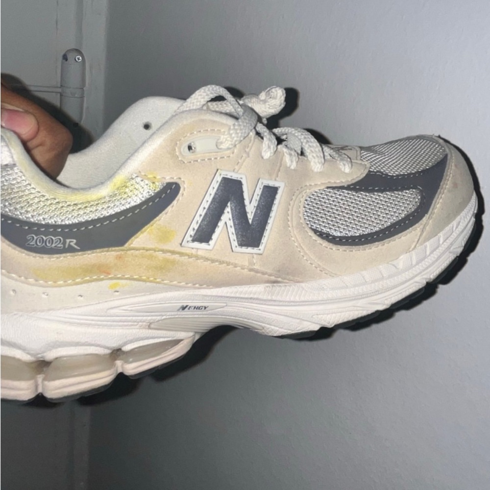 New Balance Kids' White and Gray Sneakers